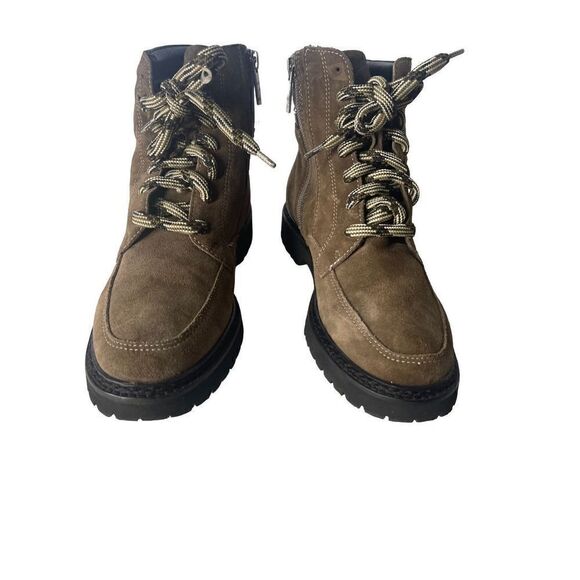 Aquatalia Mayra Weatherproof Suede Lace Up boot US 7 M Combat Ankle Boot Women’s - Picture 3 of 10